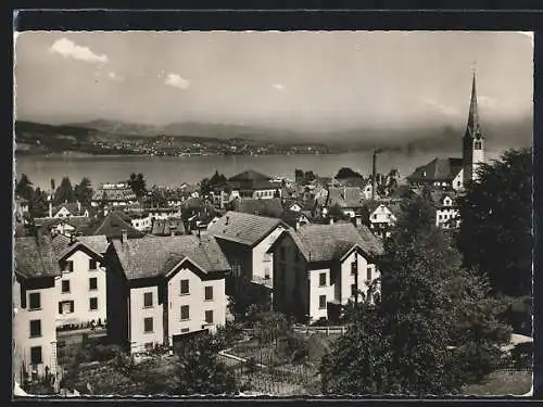 AK Wädenswil, Ortsansicht gegen den See