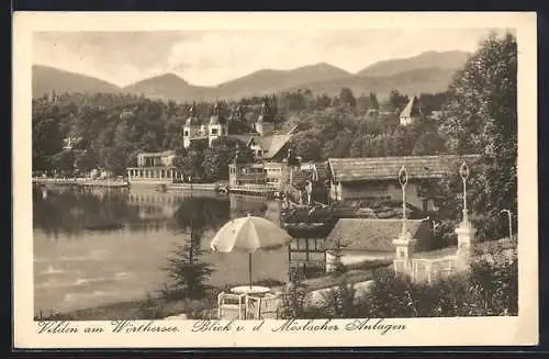 AK Velden am Wörthersee, Blick v. d. Möslacher Anlagen