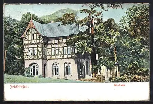 AK Schöningen, Gasthaus Elmhaus am Waldrand