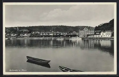 AK Vallendar a. Rh., Ortspanorama vom Rhein aus