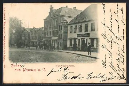 AK Winsen a. L., Lüneburgerstrasse mit Gasthaus Rötting