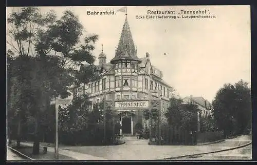 AK Hamburg-Bahrenfeld, Restaurant Tannenhof Ecke Strasse Eidelstedterweg und Luruperchaussee