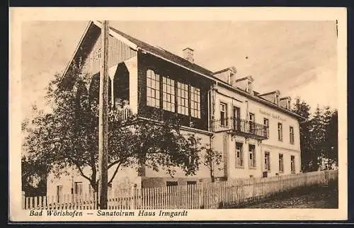 AK Bad Wörishofen, Hotel-Sanatorium Haus Irmgardt