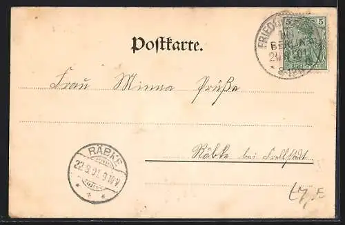 AK Berlin, Parade Unter den LInden mit Cafe Bauer