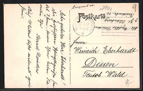 AK Oldenburg i. Gr., Am Stau mit Dampfer