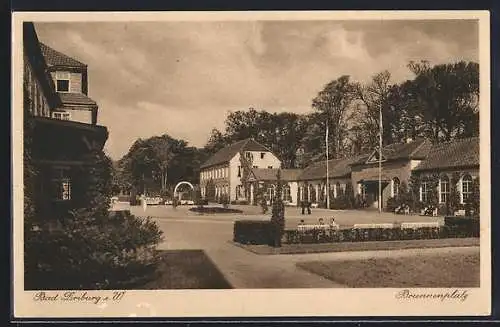 AK Bad Driburg i. W., Partie am Brunnenplatz