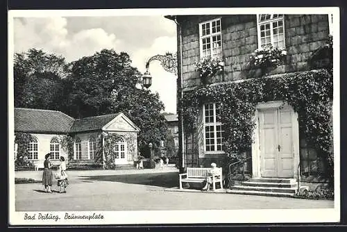 AK Bad Driburg, auf dem Brunnenplatz