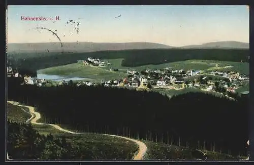 AK Hahnenklee i. H., Ortsansicht vom Wald aus