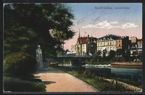 AK Saarbrücken, Blick zur Luisenbrücke