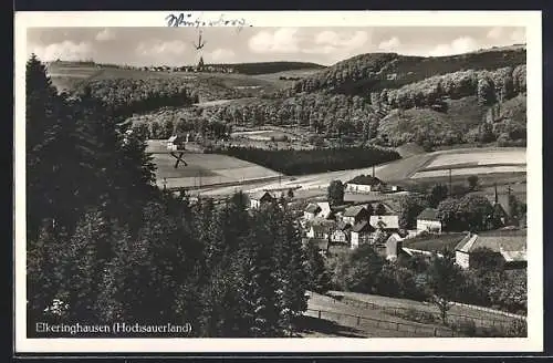 AK Elkeringhausen /Hochsauerland, Teilansicht aus der Vogelschau