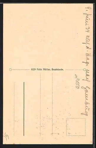 AK Buxtehude, Ehrenmal mit Strassenpartie