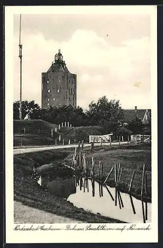 AK Cuxhaven-Duhnen, Nordseebad, Leuchtturm auf Neuwerk