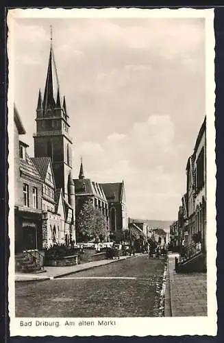 AK Bad Driburg, Am alten Markt mit Kirche