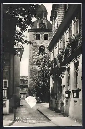 AK Königslutter, Rathaus und Stadtkirche