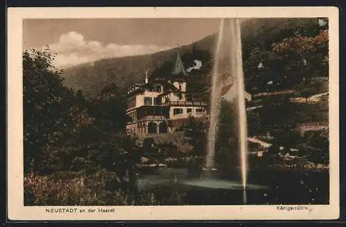 AK Neustadt an der Haardt, Königsmühle mit Fontäne