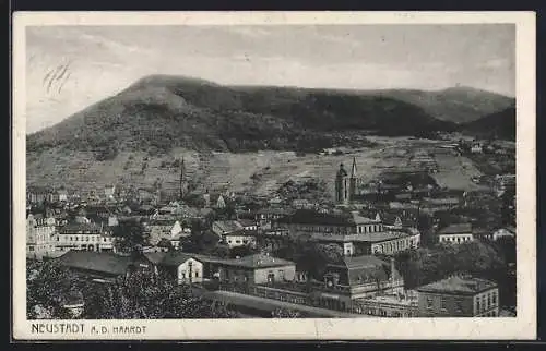 AK Neustadt a. d. Haardt, Teilansicht mit Kirche