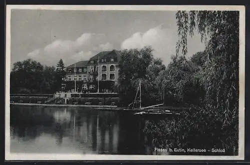 AK Fissau b. Eutin, Kellersee mit Schloss