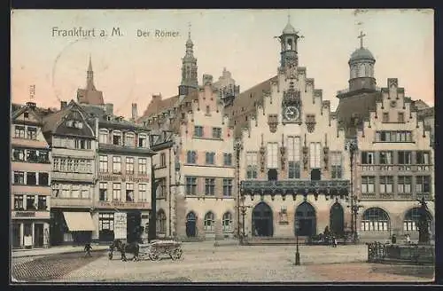 AK Alt-Frankfurt, Römer mit Gasthaus Zum alten Limpurg