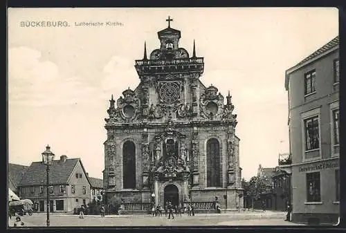 AK Bückeburg, Lutherische Kirche mit Gasthaus