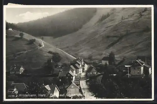 AK Wildemann /Harz, Blick auf Sonnenglanz mit Strassenpartie