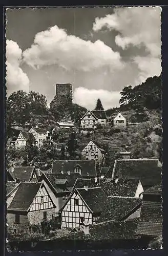 AK Elmstein /Pfälzerwald, Teilansicht mit Turm