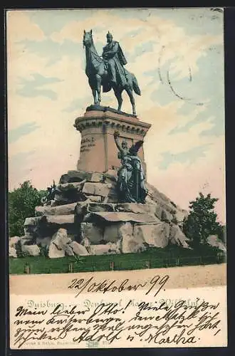 AK Duisburg, Denkmal Kaiser Wilhelm I.