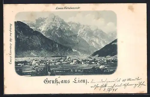 AK Lienz, Totalansicht mit Umgegend