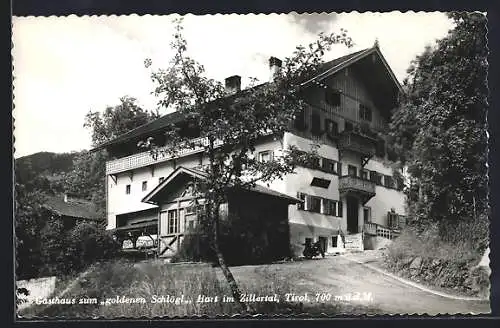 AK Hart im Zillertal, Gasthaus zum goldenen Schlögl