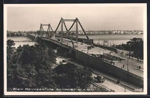 AK Wien, Bau der Reichsbrücke, eröffnet am 10.10.1937