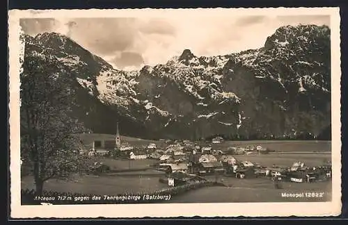 AK Abtenau, Totalansicht gegen das Tennengebirge