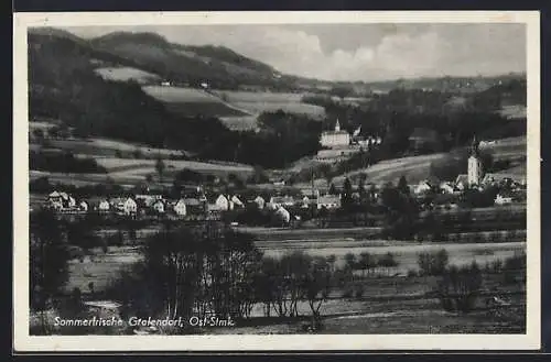 AK Grafendorf /Ost-Stmk., Ortsansicht aus der Ferne