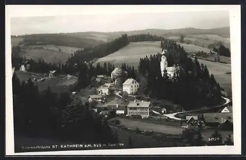 AK St. Kathrein a. H., Totalansicht vom Berg aus