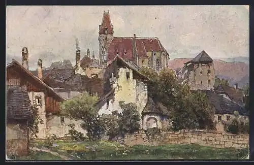 Künstler-AK Weissenkirchen a. D., Nibelungenweg