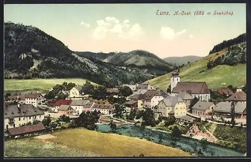 AK Lunz, Blick auf den Ort mit der Kirche