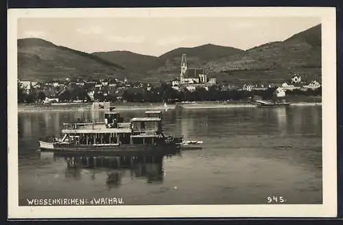 AK Weissenkirchen i. d. Wachau, Alte Fähre vor der Stadt