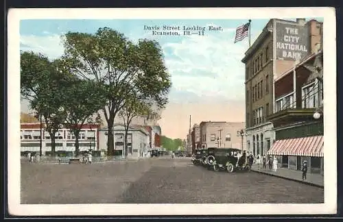 AK Evanston, IL, Davis Street looking East