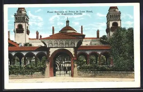 AK St. Augustine, FL, Front Entrance to Ponce de Leon Hotel