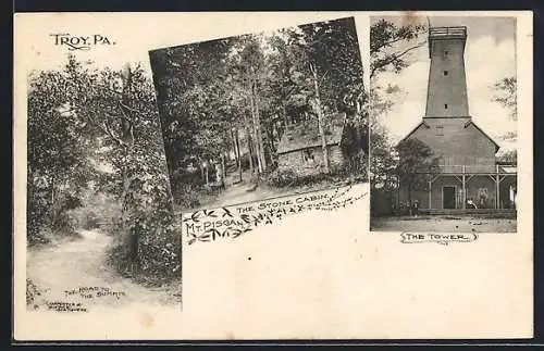 AK Troy, PA, Mt. Pisgah, The stone cabin and the tower