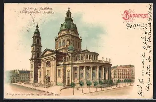 Lithographie Budapest, Die Leopoldstädter Basilika