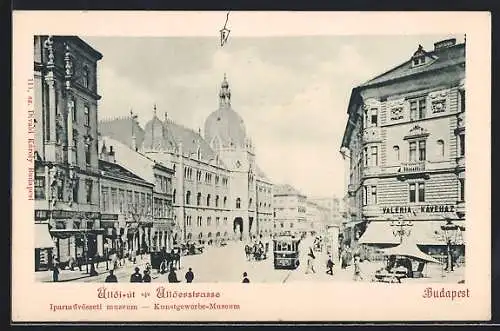 AK Budapest, Üllöerstrasse und das Kunstgewerbe-Museum