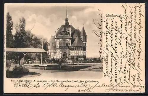 AK Budapest, Sct. Margarethen-Insel, Das Kaffeehaus