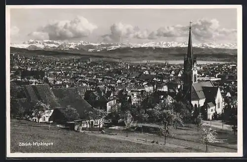 AK Zürich-Wipkingen, Stadtansicht von oben