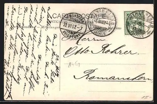 AK Winterthur, Stadthaus mit Strasse