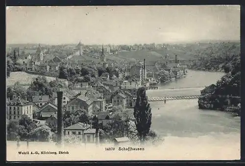 AK Schaffhausen, Blick auf Brücke