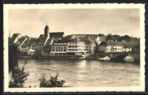 AK Rheinfelden, Teilansicht mit Flusspartie