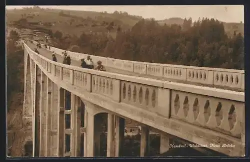 AK Hundwil, Neue Brücke mit Passanten