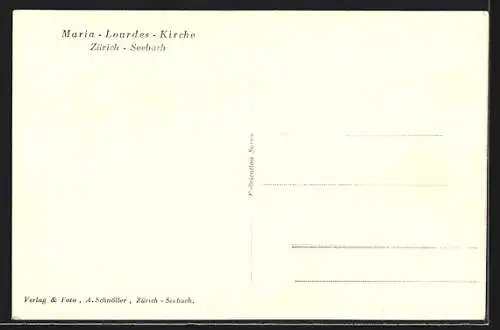 AK Zürich, Seebach, Maria-Lourdes-Kirche