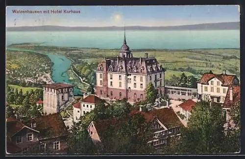 AK Walzenhausen, Hotel Kurhaus aus der Vogelschau