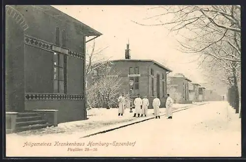 AK Hamburg-Eppendorf, Allgemeines Krankenhaus im Winter