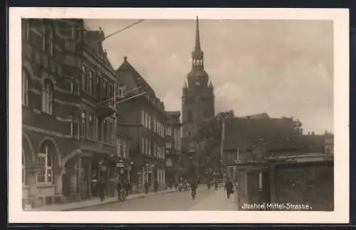 AK Itzehoe, Blick in die Mittel-Strasse